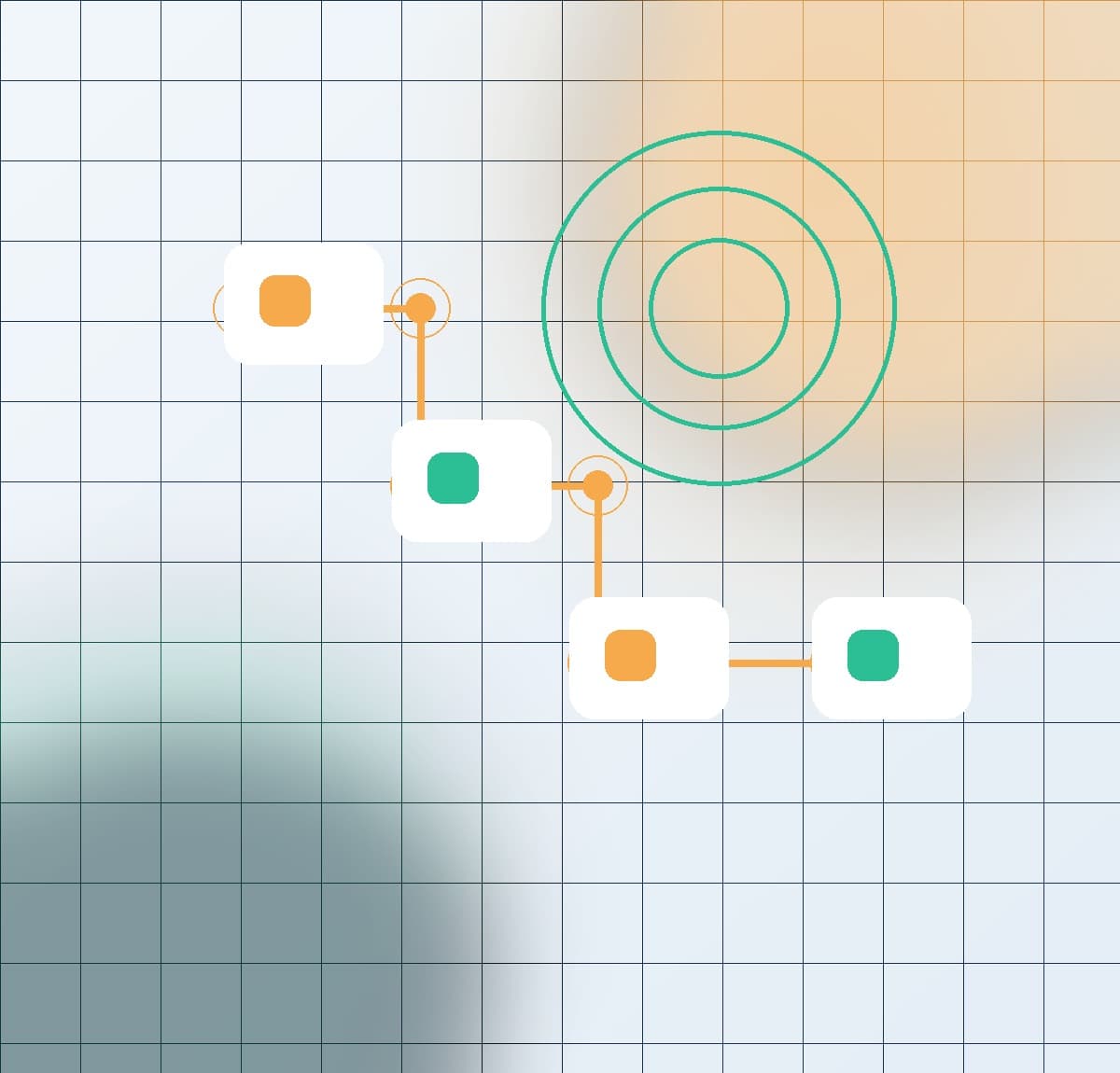Abstract DevOps deployment and release pipeline.